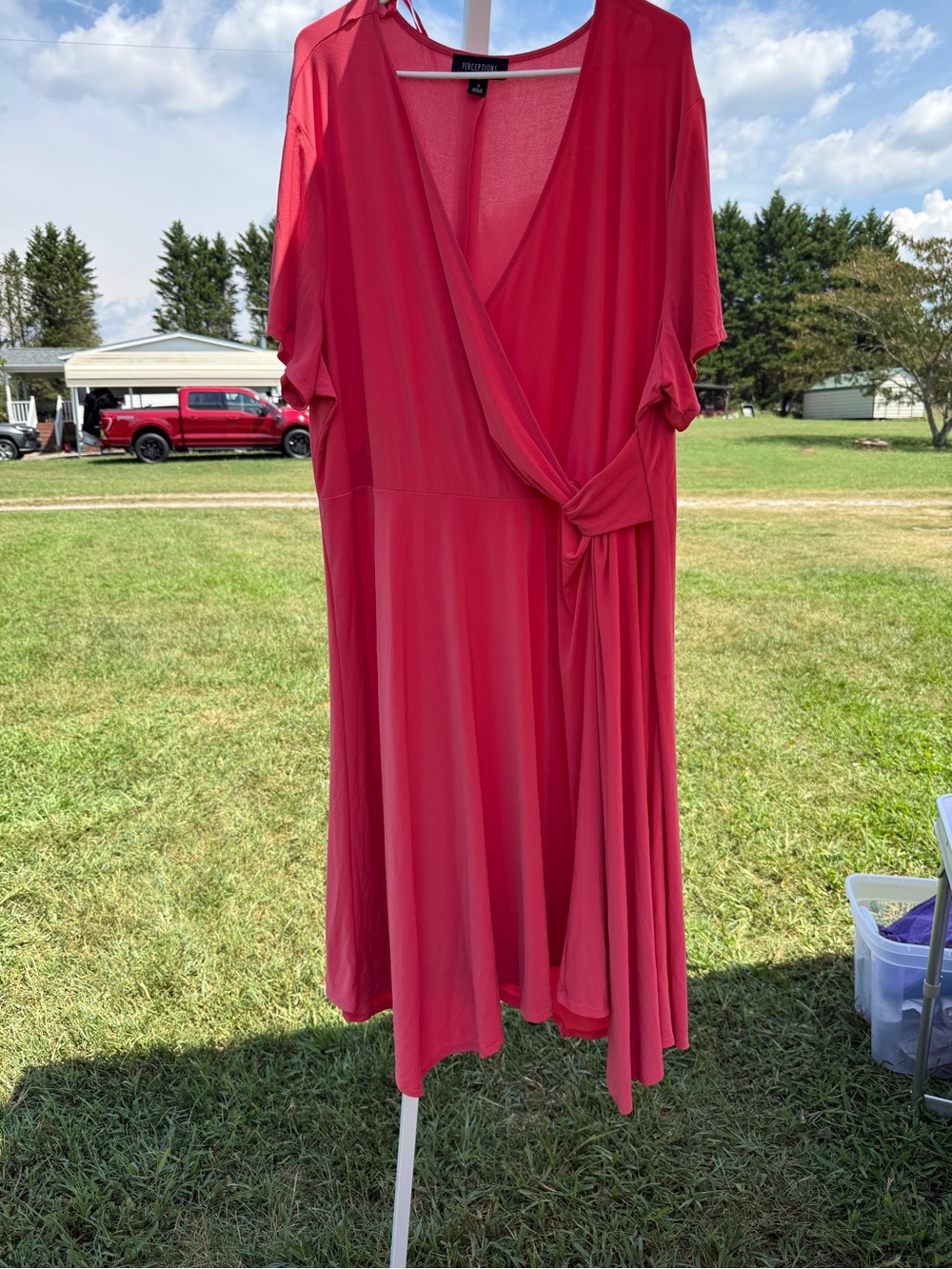 Perceptions Size 3x Coral Pink Dress